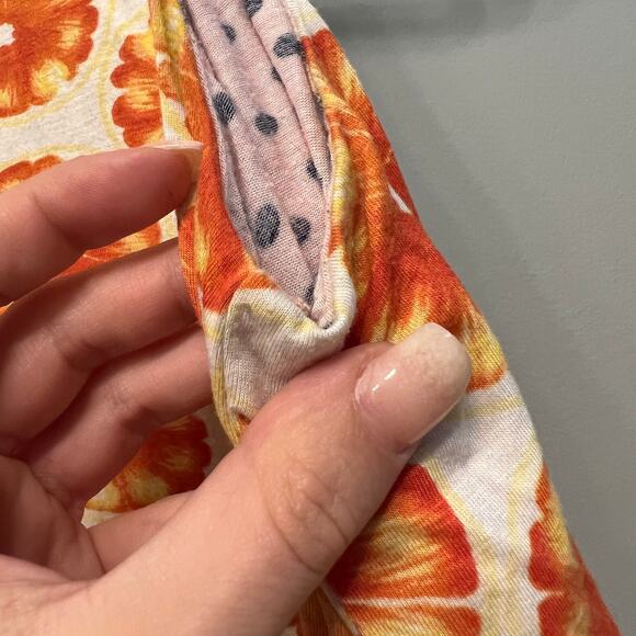 Anthropologie Porridge sleeveless Swing orange Flower Floral Tank Top Med - Picture 6 of 8